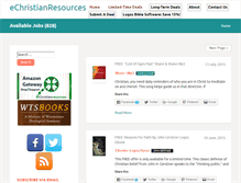 Tablet Screenshot of echristianresources.com